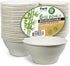 PAMI Biodegradable Sugarcane Bowls, 50 Pack - 6oz Compostable Microwavable Paper Bowls for Hot & Cold Uses