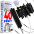 Holikme Dryer Vent Cleaner Kit, 40 Feet Flexible Lint Brush with Drill Attachment for Easy Cleaning