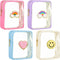 4 Pcs Preppy Patch Makeup Bag - Cute Chenille Letter Pouch, Cosmetic Cases, Toiletry Bag with Zipper for Travel