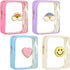 4 Pcs Preppy Patch Makeup Bag - Cute Chenille Letter Pouch, Cosmetic Cases, Toiletry Bag with Zipper for Travel