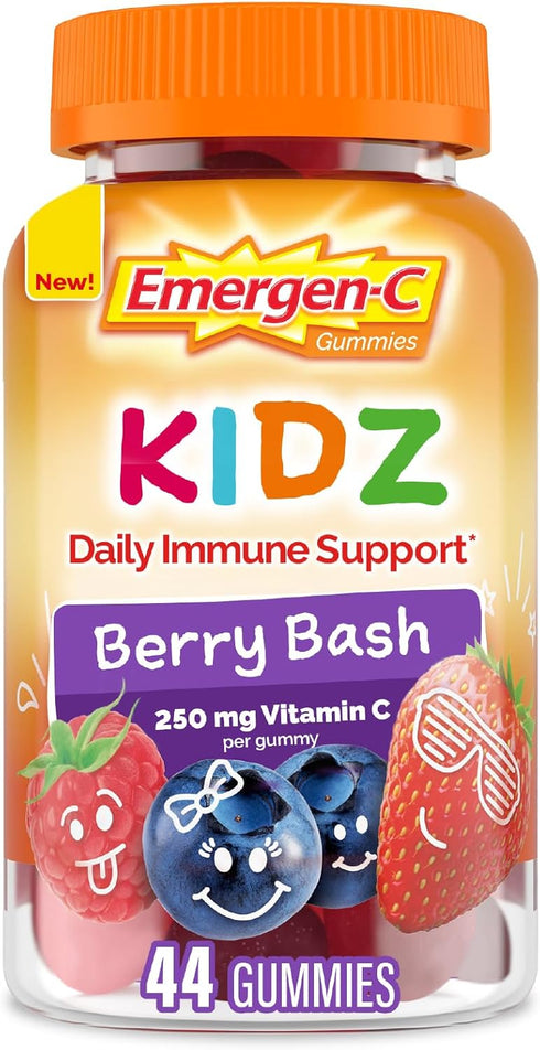 Emergen-C Kidz Daily Immune Support Dietary Supplements, Flavored Gummies with Vitamin C