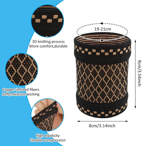 Copper Wrist Compression Sleeves, 1 Pairs Wrist Brace Wrist Support for Weightlifting Fitness Yoga Workout, Arthritis, Sprains, Tendonitis, Adjustasble Wrist Sleeves for Women and Men (M)
