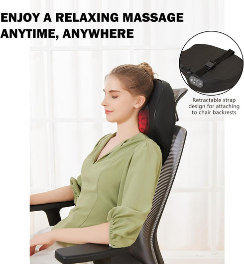 UEKUEK Heat,U6 Tissue,4D Heads,20 Rechargeable Back and Neck Massager with New Upgrade Back Massager for Pain Relief