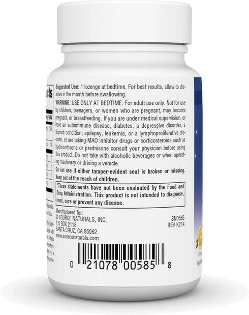 Source Naturals Melatonin Complex, 50 Orange Flavored Lozenges