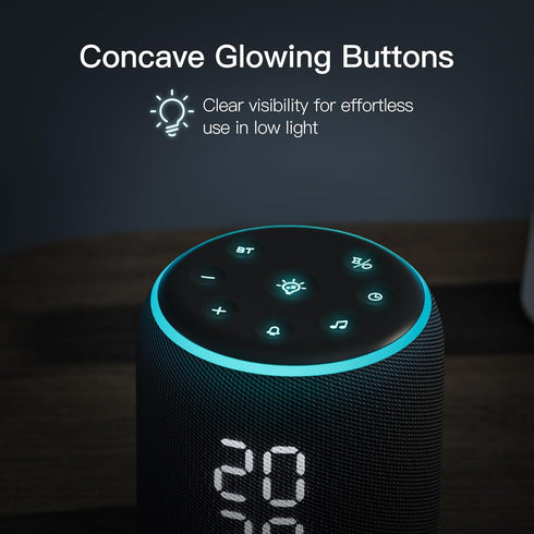 REACHER Sound Machine Alarm Clock for Kids, Portable Sound Machine for Sleep Friendly, Small Rechargable Bluetooth
