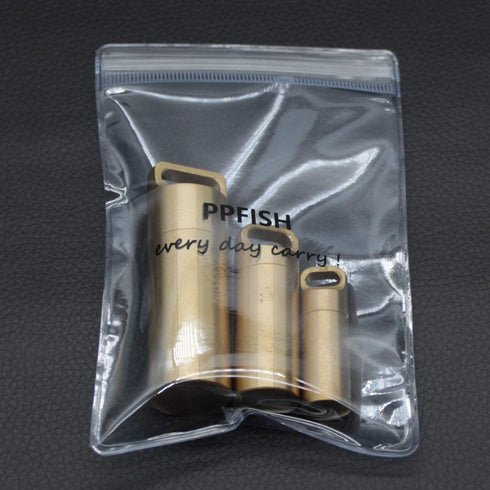 3 Air-Tight EDC Accessory Case, Pill Fob Capsule Keychain, Waterproof Match Case, Battery Holder, Outdoor Survival