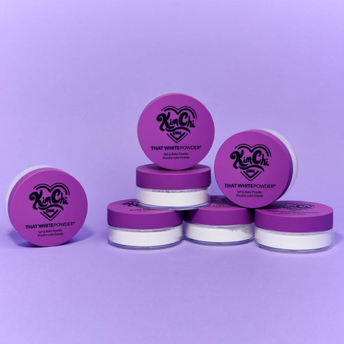 KimChi Chic Beauty That White Powder, Mattifying Makeup Setting Powder for All Skin Types, Long-Lasting Face Powder