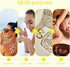 Keketin 8 oz Amber Glass Jars, 16 Pack Empty Cosmetic Containers with Black Lids, Refillable Round Cream Jars for Travel