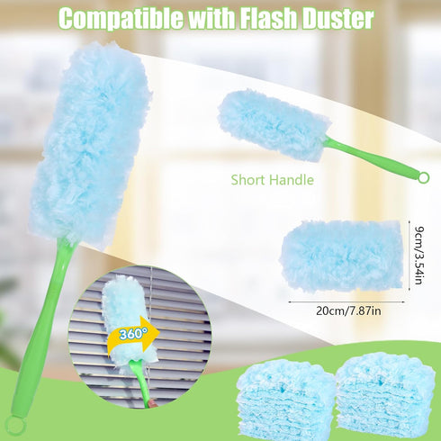 30PCS Disposable Dusters Refills,Bulk Heavy Duty Dusters Refills 360 Degree Dusters Blue Electrostatic Replacement Head,Disposable Duster Heads for Blinds Ceiling Fans Furniture Multi-Surface Dusting by wlich