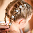 YISSION 20Pcs Mini White Flower Hair Clips with Rhinestone, Cute Decorative Hair Barrettes