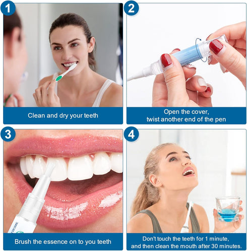 Teeth Whitening Pen, Essence Gel Pen for Whitening Teeth, Reducing Stains & Yellowing (3 pcs)