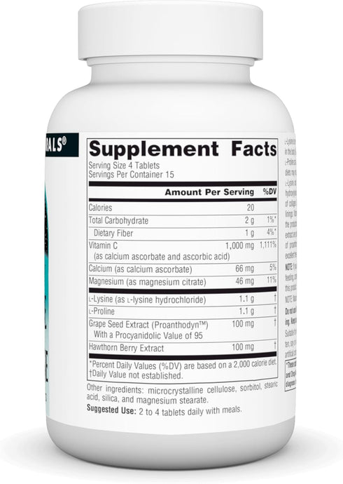 Source Naturals L-Proline & L-Lysine, 550mg, 60 Tablets
