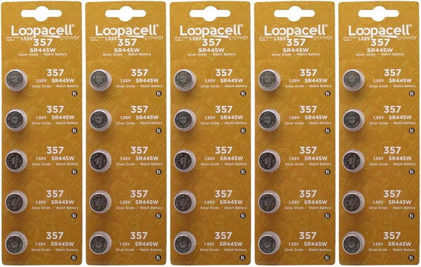 25 SR44W SR44 357 V357 Silver Oxide Watch Battery