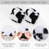 CAVETEE 3 Piece Cute Makeup Headband and Wristband Set for Women, Spa Cosmetic Elastic Hair Accessories