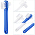 Denture Brush Dual Head Toothbrushes, Hard Cleaning Brush for False Teeth, 2 Colors (6 Pieces)