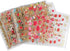 Lips Nail Stickers for Valentine's Day, 3D Gold Nail Decals Foils for Heart Red Lip Self-Adhesive Nail Design