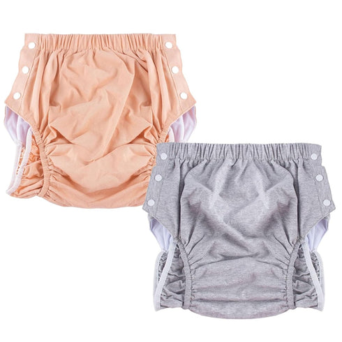 ZSVUCWPYO 2 Pack Adult Cloth Diapers Reusable Adult Diapers for Women Men,Waterproof Adjustable