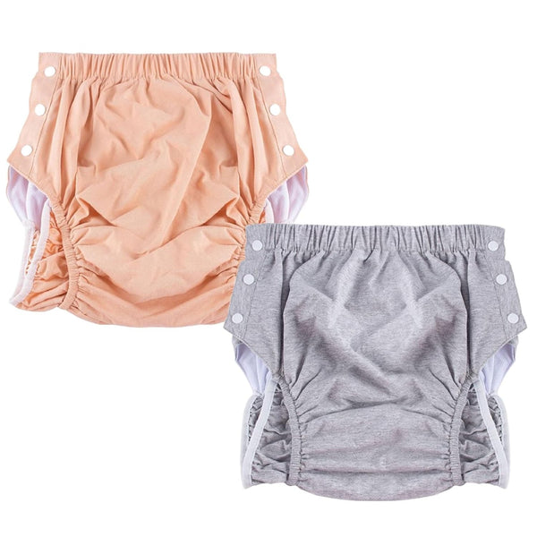 ZSVUCWPYO 2 Pack Adult Cloth Diapers Reusable Adult Diapers for Women Men,Waterproof Adjustable