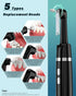Tooth Polisher, Rechargeable Whitening Kit for Teeth Cleaning, 3 Tooth Polish Paste, 5 Brush Heads, LED Light, At-Home
