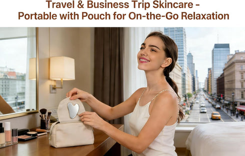 YOFAN Mirror Polished Gua Sha Massager - Stainless Steel Face Tool for Gliding & Relaxation, with Pouch