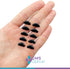 GMS Optical 1.8mm Reg-Thin/13mm Short Length, Small Adhesive Contoured Silicone Eyeglass Nose Pads, 5 Pair, Black