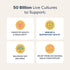 Extra Care Digestive Probiotic Capsules, 50 Billion CFU, Daily Supplement Renew Life, 30 Count