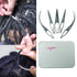 NAYOO Interlock Tool for Locs, EasyLoc Hair Tool for Dreadlocks, 5 Piece Silver Hair Locking Tool