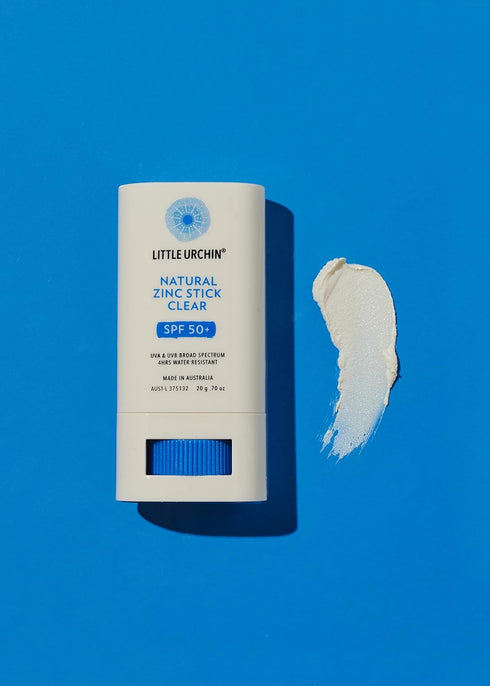 Natural Zinc Stick Clear SPF 50+, Reef & Ocean Safe, Broad Spectrum Water-Resistant Sunscreen