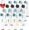 Replacement Toothbrush Heads Compatible with Oral B Braun Electric Toothbrush, 16 Pack, Precision Clean Brush Heads for