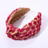 Raffia Knotted Headbands for Women, Boho Straw Wide Top Knot Hair Accessories