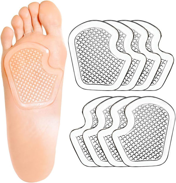 Metatarsal Pads Gel Cushions 8 Count, Protect and Relieve Ball of Foot, Sesamoid, Metatarsal Pain - 4 Pairs
