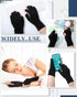 SATINIOR 5 Pairs Arthritis Compression Gloves, Fingerless Pain Relief Gloves for Men and Women