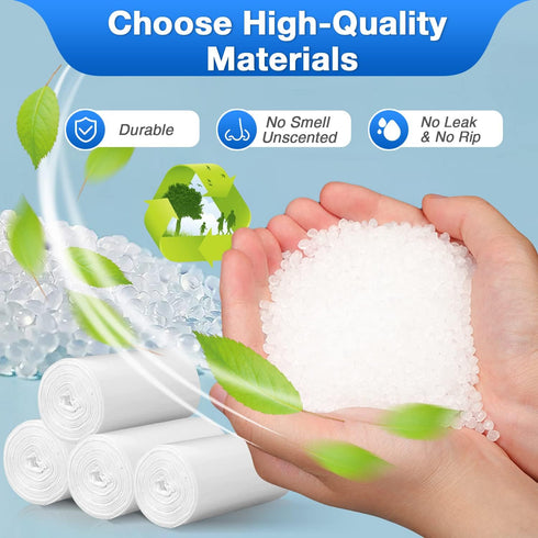 Charmount Small Trash Bags 1.2 Gallon, 102 Count Garbage Bags, Bathroom Trash Can Liners, Fit 4.5-5 Liter Clear