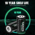 Taken 123 Batteries, 4 Pack 3V Lithium Rechargeable, 2000+ Cycles, 10 Years Shelf Life for Smoke Detector