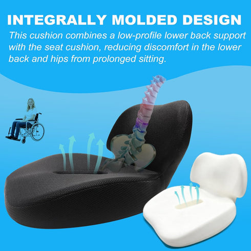 Memory Foam Seat Cushion for Office Chair, Wheelchair Cushions,Hemorrhoid Pillow,Lower Back Support,Bed Sore Cushions