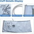 XXL Blood Pressure Cuff (22-60CM) Compatible with Omron 9”-24”, Extra Large BP Replacement Cuff with 6 Connectors