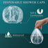 MORGLES Reusable Waterproof Shower Caps, 100 Pcs Disposable Plastic Shower Caps for Women, Home & Travel