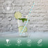 Aqua Paper Straws 10 Inch Extra Long for Tall Drinks, Baby Shower, Parties, Cocktails - 100 Counts