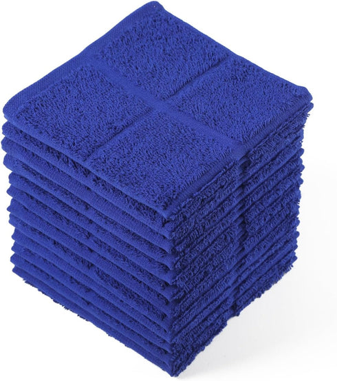Glynniss Blue Dish Cloths - Highly Absorbent Navy Dish Rags, 100% Cotton Dish Cloths for Washing Dishes, Cleaning
