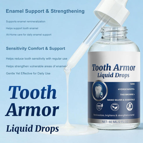 WOJJ 60ml (2) Enamel Support Liquid Drops: Daily Oral Care Solution with Transparent Formula to Support Tooth and Gum