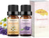 Sedbuwza Lavender Chamomile Essential Oil Set, Lavender and Chamomile Scent Oils for Diffuser, Aromatherapy, Candle