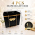 Toni Crafty 4 floral bags pcs Black, flower boxes for arrangements, Hand bag with Metal Chain Waterproof Florist purse