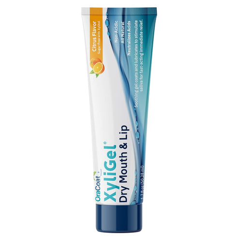 OraCoat XyliGel, Dry Mouth Gel, Soothing Citrus Oral Gel with Xylitol - Lip Moisturizer for Very Dry Lips, 1.7 Fl Oz