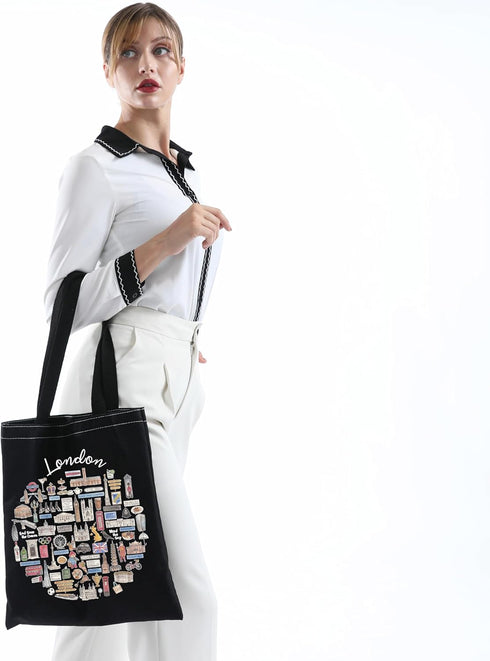 London Tote Bag, London Travel Gift, Welcome to London Moving Gift