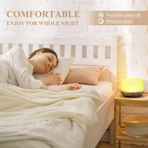 Aromatherapy Essential Oil Diffuser for Room, 300ml Cool Mist Humidifier with Colorful Lights, Auto Off for Home Bedroom
