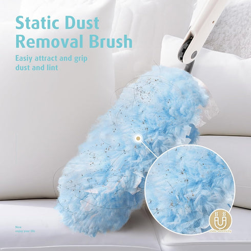 Duster Refills Kit, 30 Count Disposable Microfiber Duster Refills, 360 Heavy Duty Feather Duster with Handle