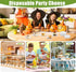 Set 91 Pcs,Set 10 3 20 20 20 Knives,1 Ouliget Disposable Dinnerware Picnic Party Supplies of Compartment Paper