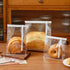 Roppolo 50 6.3 Inch PackingBag Pcs Bread Bags for Homemade Breads, Clear Bakery Bags with Tin Tie, Medium Loaf Bag