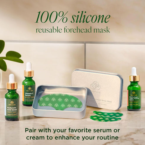 Tree of Life Reusable Forehead Anti-Wrinkle Patches | Silicone Facial Patch for Hydrated Skin | 1 Mask
