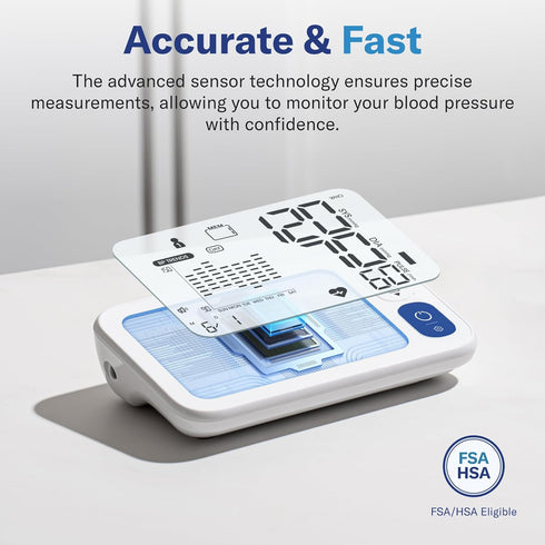 Alcedo Bluetooth Blood Pressure Monitor, Smart BP Machine with Wide Range Cuff, App-Enabled, Large Backlit Screen